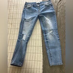 KanCan Button-Fly Blue Jeans